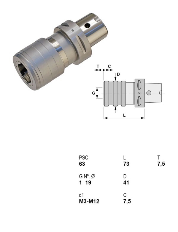 Picture of Canela Tool 18.620.063.12 C6 Tap Chuck Bilz 1
